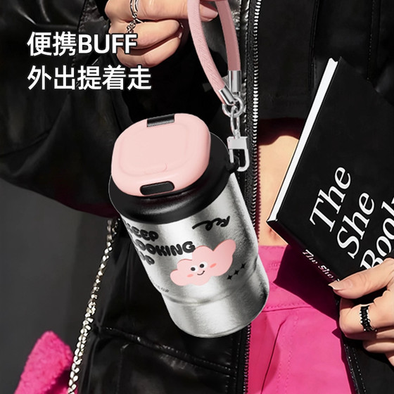 Fuguang Pure Titanium Coffee Thermos Cup Women's Portable High-Looking High-end Light Luxury Water Cup as a Birthday Gift for Girls