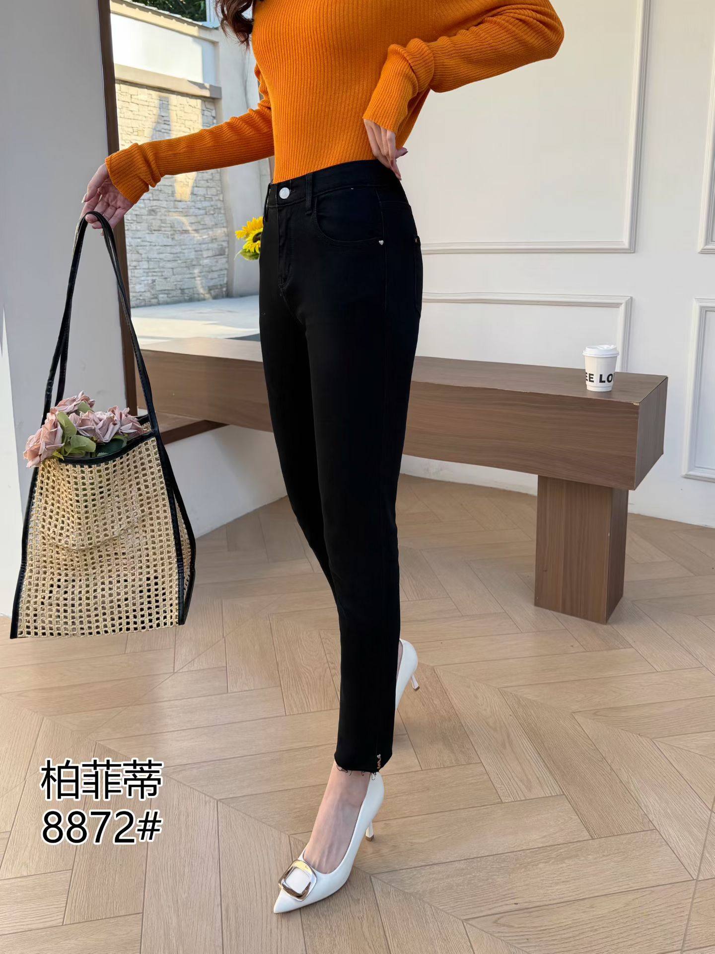 柏菲蒂8872春加大码小脚牛仔裤女 高腰修身显瘦弹力百搭铅笔裤,淘宝优惠券,粉丝福利购,淘宝优惠卷