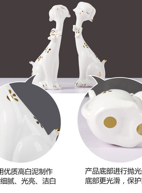 情侣梅花陶瓷时尚风家居工艺品