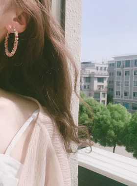 彩钻耳圈2023新款女时尚