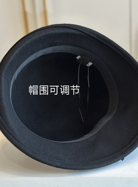 赫本风法式复古蝴蝶结毛呢盆帽