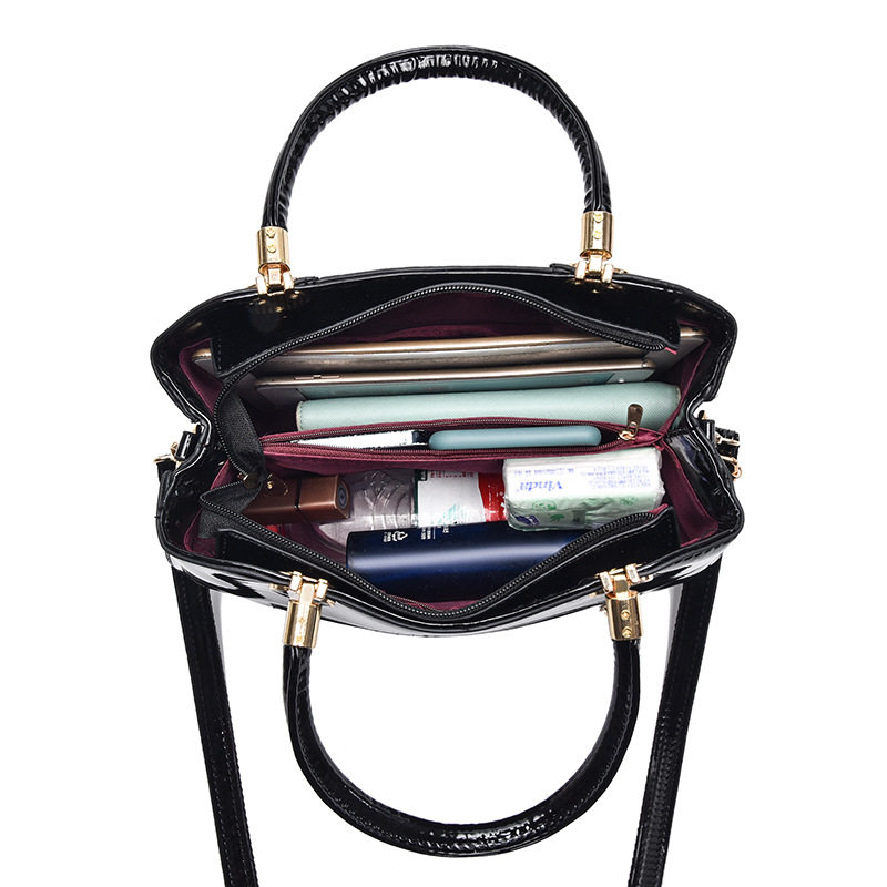 香港真皮女包2025新款波士顿女士包包漆皮中年妈妈包大容量手提包,淘宝优惠券,粉丝福利购,淘宝优惠卷