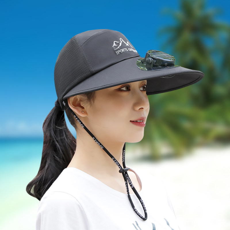 男士风扇帽钓鱼帽太阳能充电带风扇的帽子夏女干活大棚遮阳防晒帽,淘宝优惠券,粉丝福利购,淘宝优惠卷