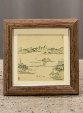 明钱榖白岳游图挂画字画摆台