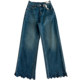 Retro niche embroidered jeans ແອວສູງສໍາລັບແມ່ຍິງ slim ດູໃບໄມ້ລົ່ນ