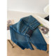 Retro niche embroidered jeans ແອວສູງສໍາລັບແມ່ຍິງ slim ດູໃບໄມ້ລົ່ນ