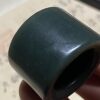 Hotan jade old green finger ring oily and delicate natural Xinjiang A grade Hetian green jade ring men's domineering jade ring