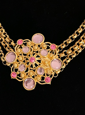 Barrera古董首饰项链带原盒