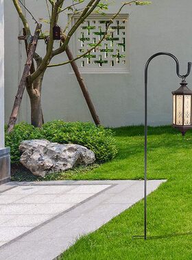 牧羊钩铁制金属工艺品挂钩庭院灯户外草坪花园地插挂钩装饰