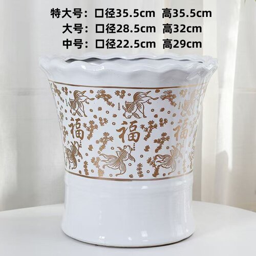 花盆树桩陶瓷中国招财进宝古典落地特大号金钱树发财树客厅特价 - 图0