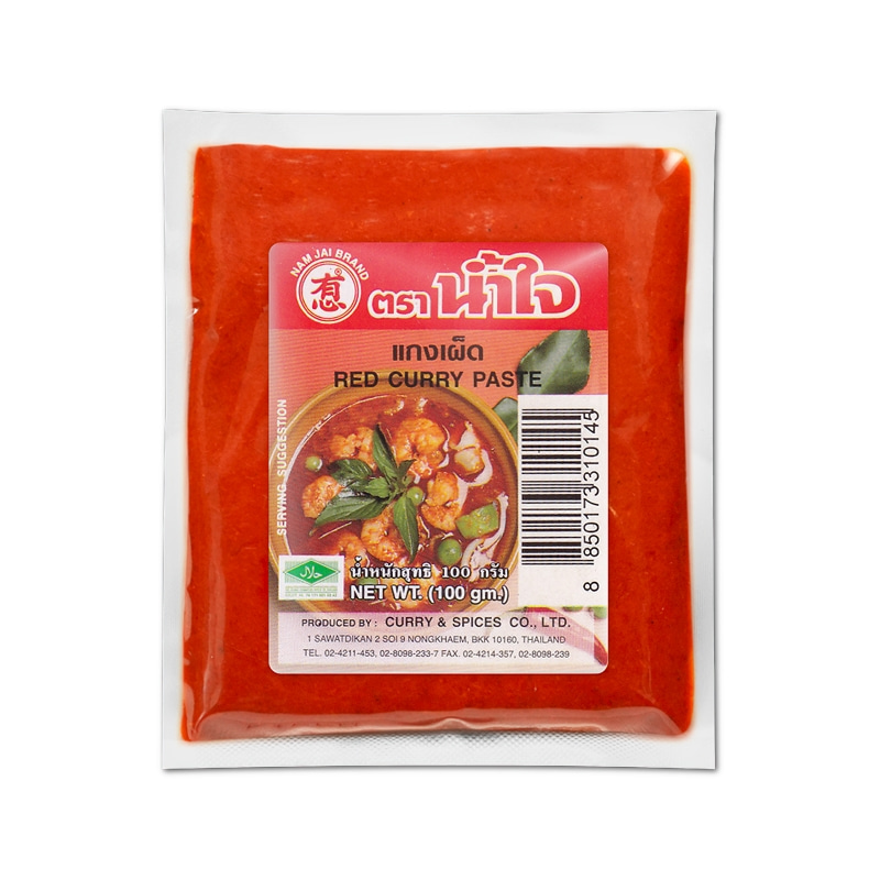 泰国namjai有心牌调味料红咖喱酱加辣 red curry paste 100G-图3