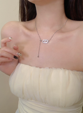 抽拉式猪鼻子项链锁骨链