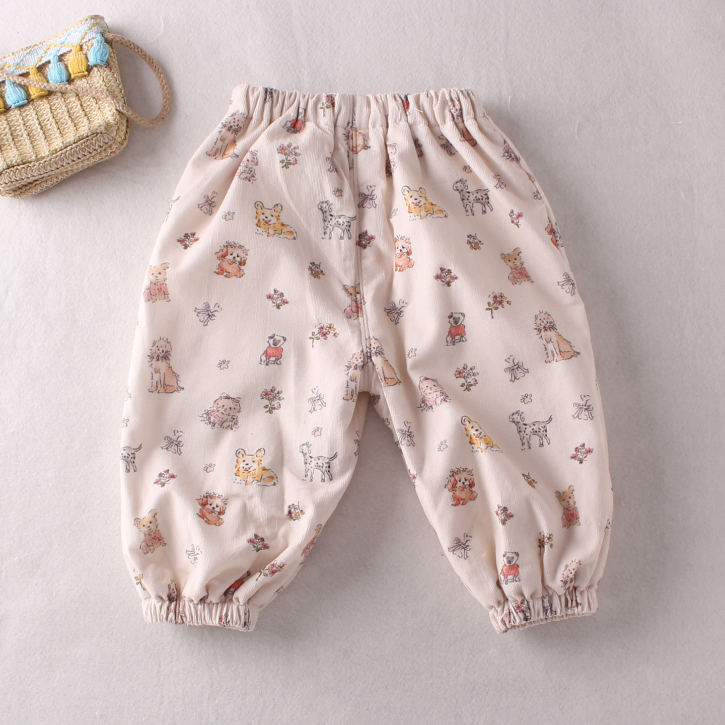 秋冬季儿童灯芯绒裤子双层加里布婴儿裤子加绒裤男女童碎花灯笼裤,淘宝优惠券,粉丝福利购,淘宝优惠卷