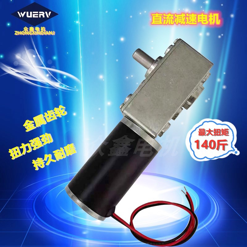 5840-31ZY涡轮蜗杆自锁直流减速电机12v24调速齿轮大扭力单轴马达