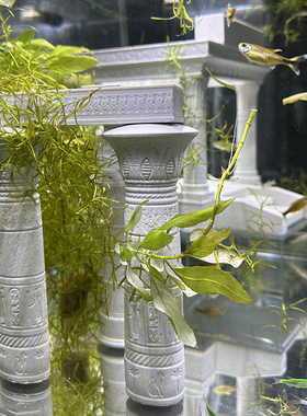 栩元水泥埃及神庙鱼缸造景摆件