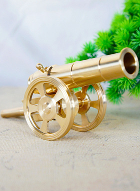 纯铜大炮摆件模型意大利克虏伯炮风水铜炮家居公司开业礼品摆件