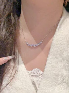 S999纯银紫藤花手链女款轻奢小众精致高级感微笑足银手饰生日礼物