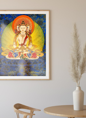 大日如来唐卡佛像画像描金diy
