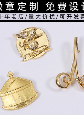 3D浮雕锌合金铜徽章定制