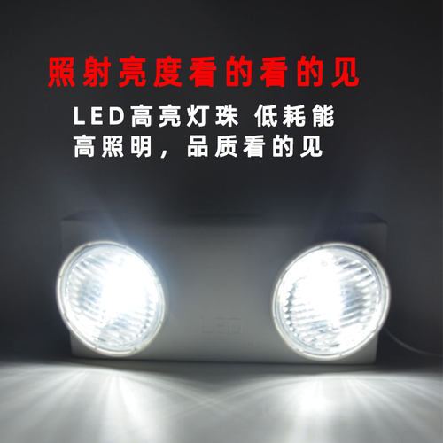 外贸消防应急灯美国CE出口led紧急疏散标志英文港澳台双头指示灯 - 图1