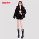 Fashionable barn style hooded windproof and warm duck down jacket