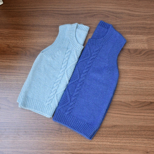 M18羊绒系列作品 『初梦』亲子装羊毛绒背心羊毛线自制材料送教程 - 图1