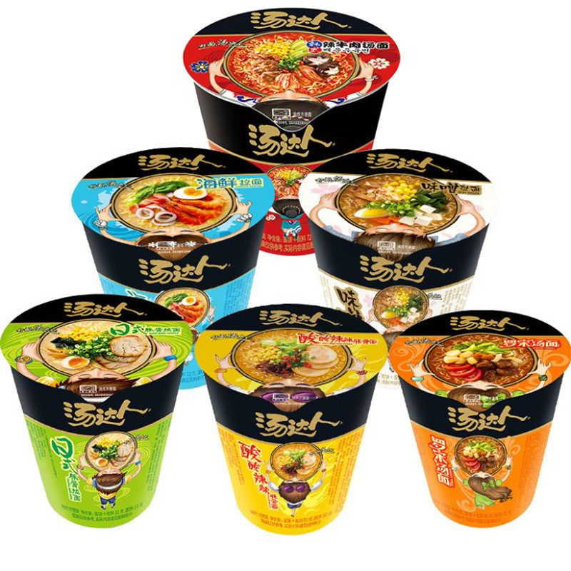 统一汤达人网红方便面日式豚骨拉面杯装泡面速食夜宵加班方便面_虎窝淘