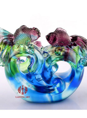 六合春琉璃送朋友生日礼物工艺品