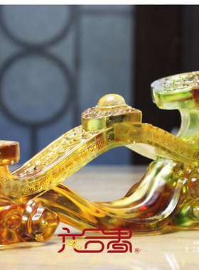 六合春琉璃升迁贺寿生日礼品摆件