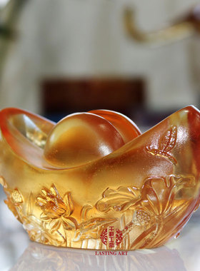 六合春琉璃元宝商务庆典名片夹