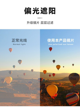 新款九档可调节偏光墨镜遮阳防紫外线旋转减光滤镜木纹镜腿太阳镜