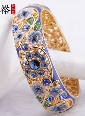珍裕宫廷女景泰蓝国风手镯送礼物