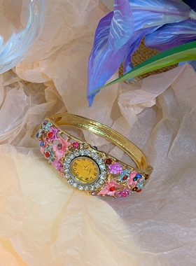 Vintage中古古着闪钻蝴蝶手链女