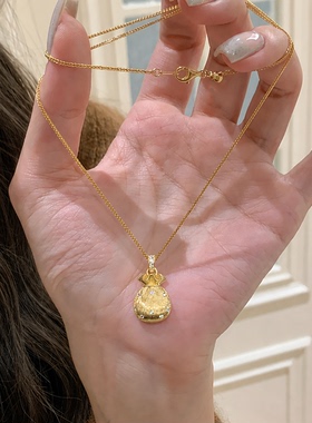 金店同款古法沙金拉丝暴富项链女