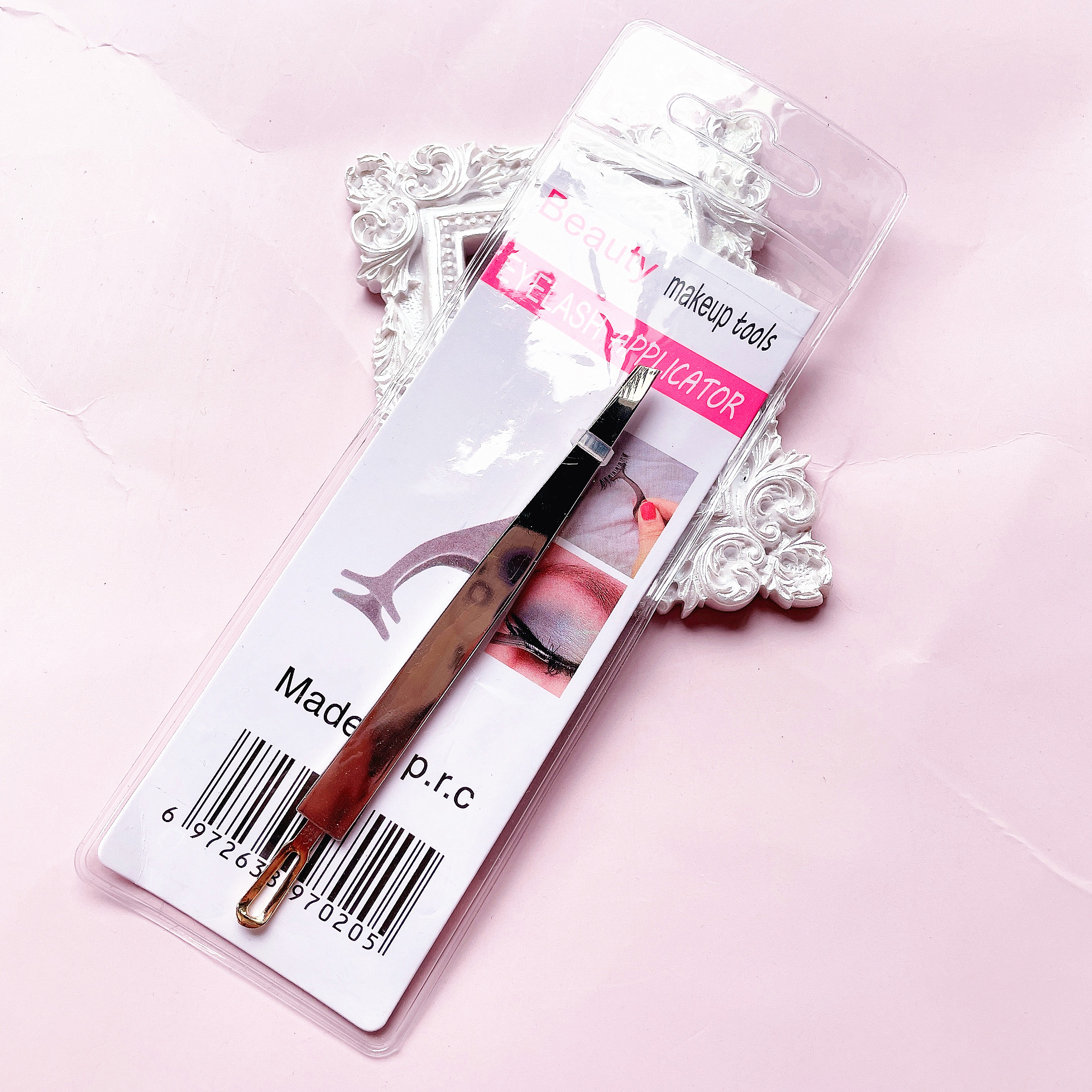 多功能高精度斜口假睫毛镊子两用双头双眼皮贴镊子上善造型同款 - 图0