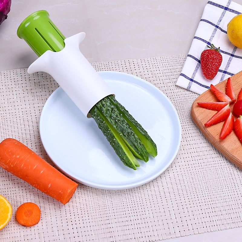 黄瓜分割器 胡萝卜草莓切片切条器 创意蔬果黄瓜切条分切器分割器 - 图0