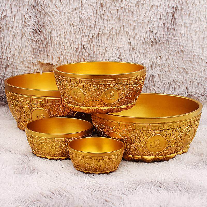 日进斗金纯黄铜聚宝盆聚财铜供碗米缸招财进宝铜缸转运聚宝盆摆件,淘宝优惠券,粉丝福利购,淘宝优惠卷