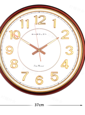 威林现代简约静音夜光PVC挂钟