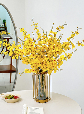 跳舞兰仿真插花花瓶客厅玄关摆件