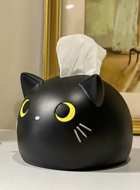 高颜值可爱猫咪纸巾盒家用抽纸盒