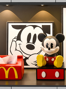 创意米奇摆件桌面收纳置物架装饰