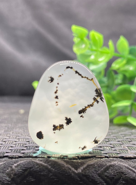 海洋玉髓原石玛瑙象形吊坠