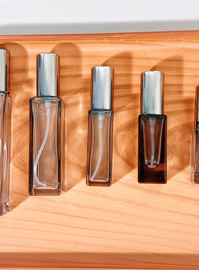 高级灰香水分装瓶便携式5ml10毫升迷你小样玻璃按压纳米喷雾空瓶
