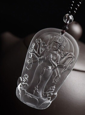 琉璃摩利支天菩萨观音菩萨男女本命年吊坠佛像项链饰品毛衣链