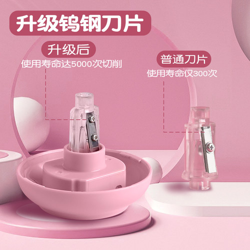 得力卷笔刀电动削笔器自动削笔刀儿童小学生转笔刀全自动进铅铅笔刀美术生专用充电刨笔机绞笔器学习文具用品 - 图2