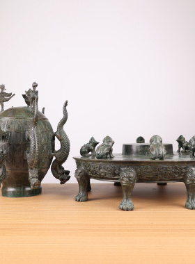 仿古青铜器东汉时期青铜器地动仪 测地震仪器博物馆 青铜器工艺品