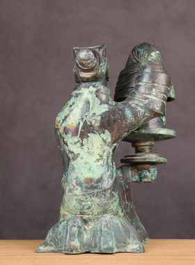 仿古铜器摆件汉代长信宫灯实用灯具河北博物馆藏汉婚道具古玩收藏