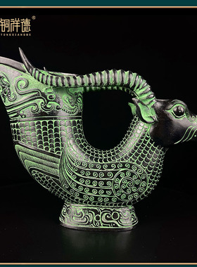 青铜器牛头十二生肖摆件古代