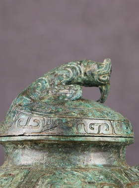 西周青铜虎鎣虎蓥ying青铜盉青铜器中国国家博物馆藏1:1制作摆件