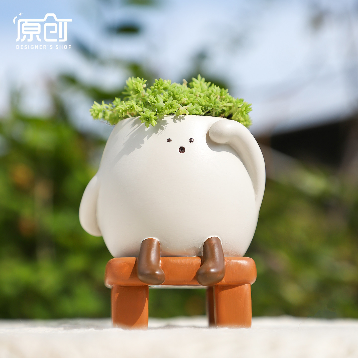 慢悠悠小花盆可爱表情卡通笑脸情绪稳定个性创意家用小号多肉花盆,淘宝优惠券,粉丝福利购,淘宝优惠卷